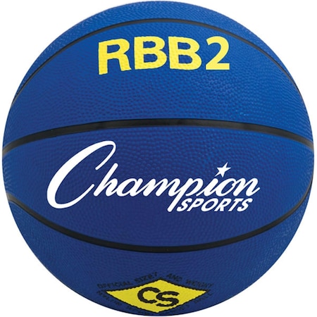 Champion Sports 27.5 in. Pro Rubber Basketball, Royal Blue RBB2BL